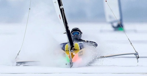 Ice boating San van der Borch