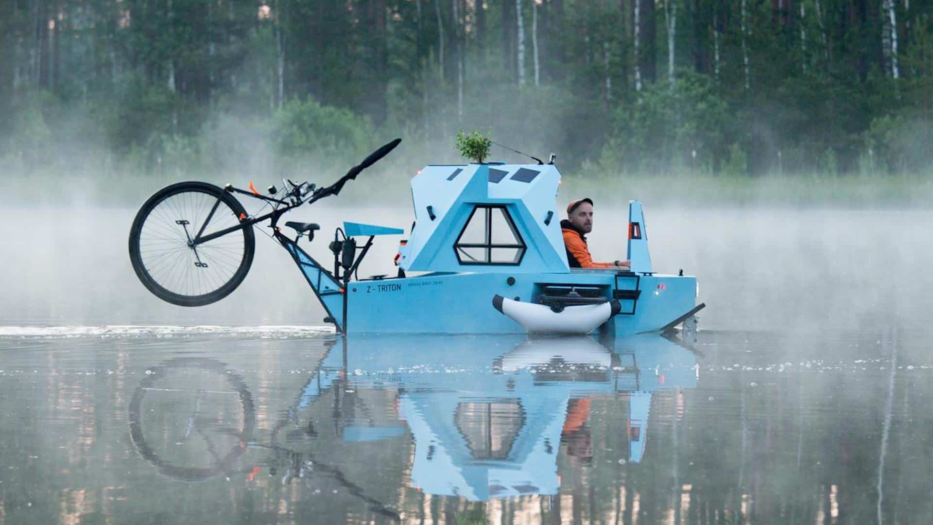 Z-Triton housboat and bike in one 18