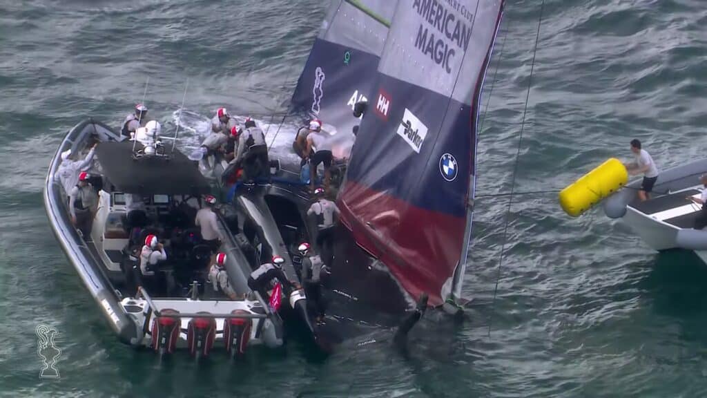 American Magic Capsize Americas Cup American Magic Capsize Americas Cup