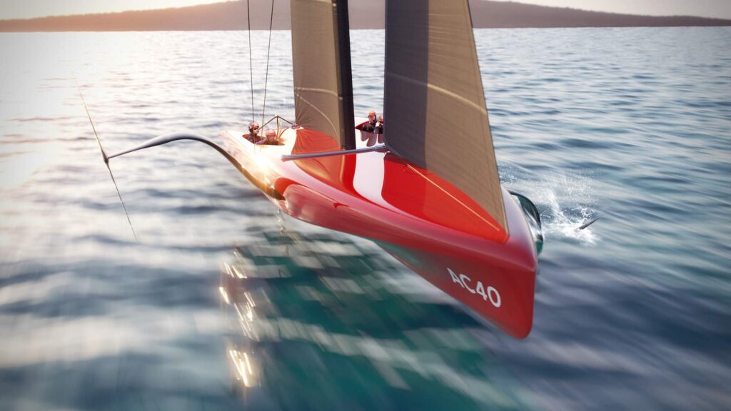 Americas Cup 40 foiling footer
