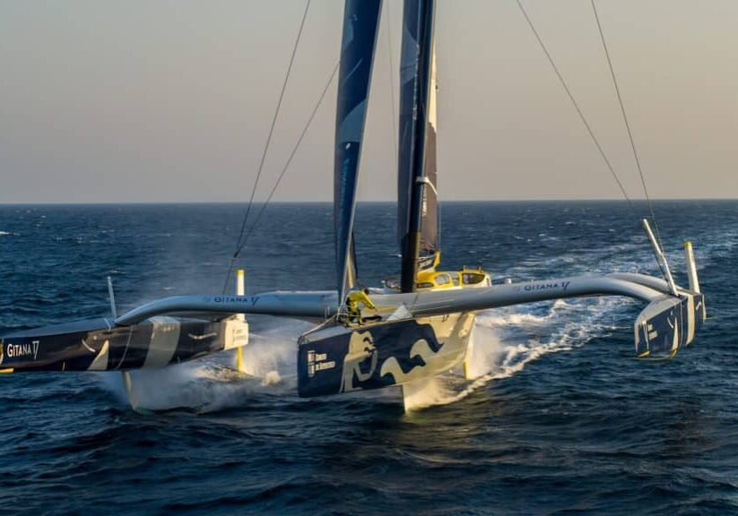 GITANA, Maxi Edmond de Rothschild. Drone 13 February, 2013.