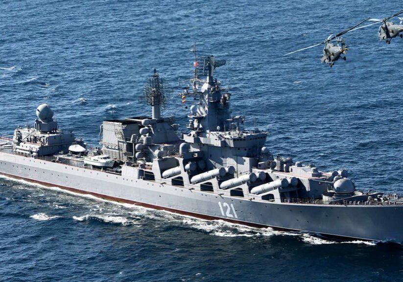 Rysslands-krigsfartyg-Moskva-sjunker