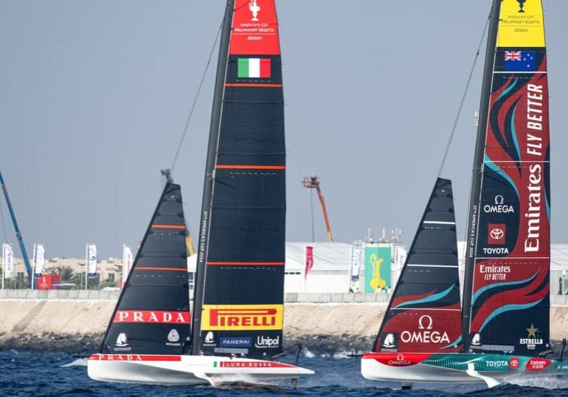 Lunda-Rossa-Prada-Pirelli-mot-Emirates-Team-New-Zealand-matrace-Jeddah